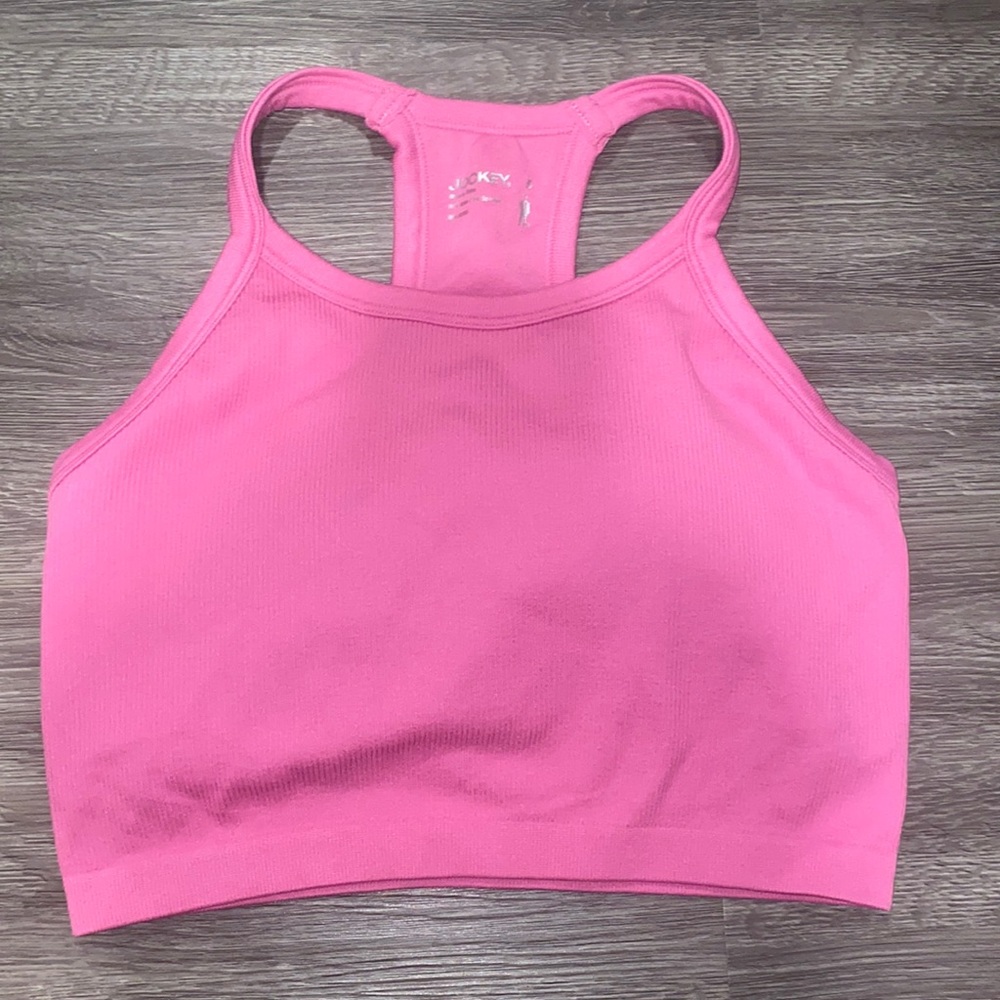 PINK WORKOUT TOP W PADDING